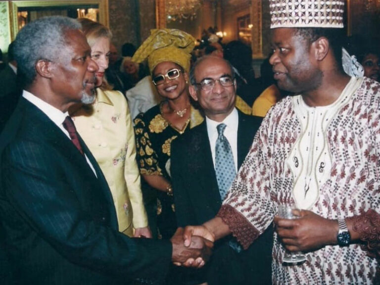 Prof Ken Ife with UN Secretary General H.E> Kofi Annan